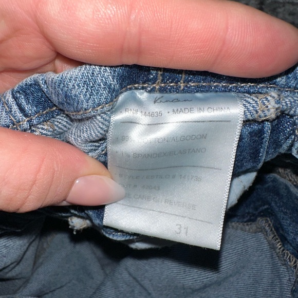 Kancan (31) Denim Jean Shorts with Stretchy Ruffle Waistband - Picture 6 of 6